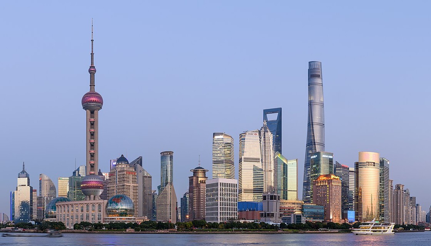 Pudong skyline and Shanghai landmark architecture
